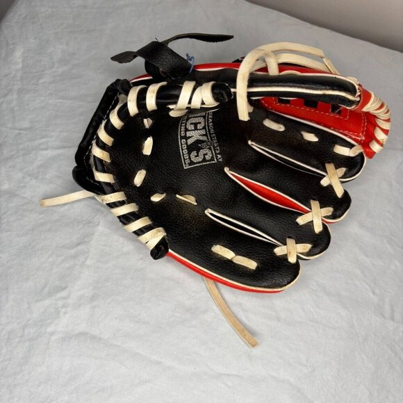 DICK'S SPORTING GOODS 7" Baseball Glove Red Black Left Hand - Picture 4 of 4